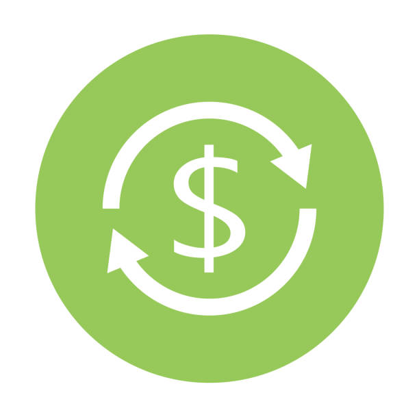 cost recovery button icon. money clipart isolated on white background cost recovery button icon. money clipart isolated on white background